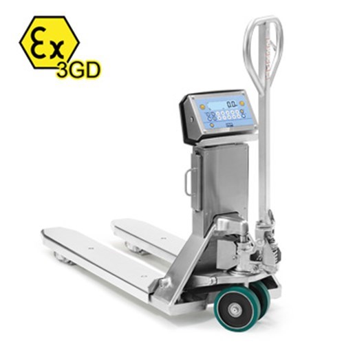 TRANSPALETTE PESEUR ATEX EN ACIER INOX TPWI-PRO EX 3GD ZONE 2/22