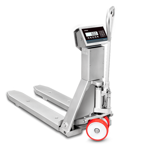Transpalette Peseur Stérilisable et lavable en acier inox Dini Argeo TPWI HYGIENX